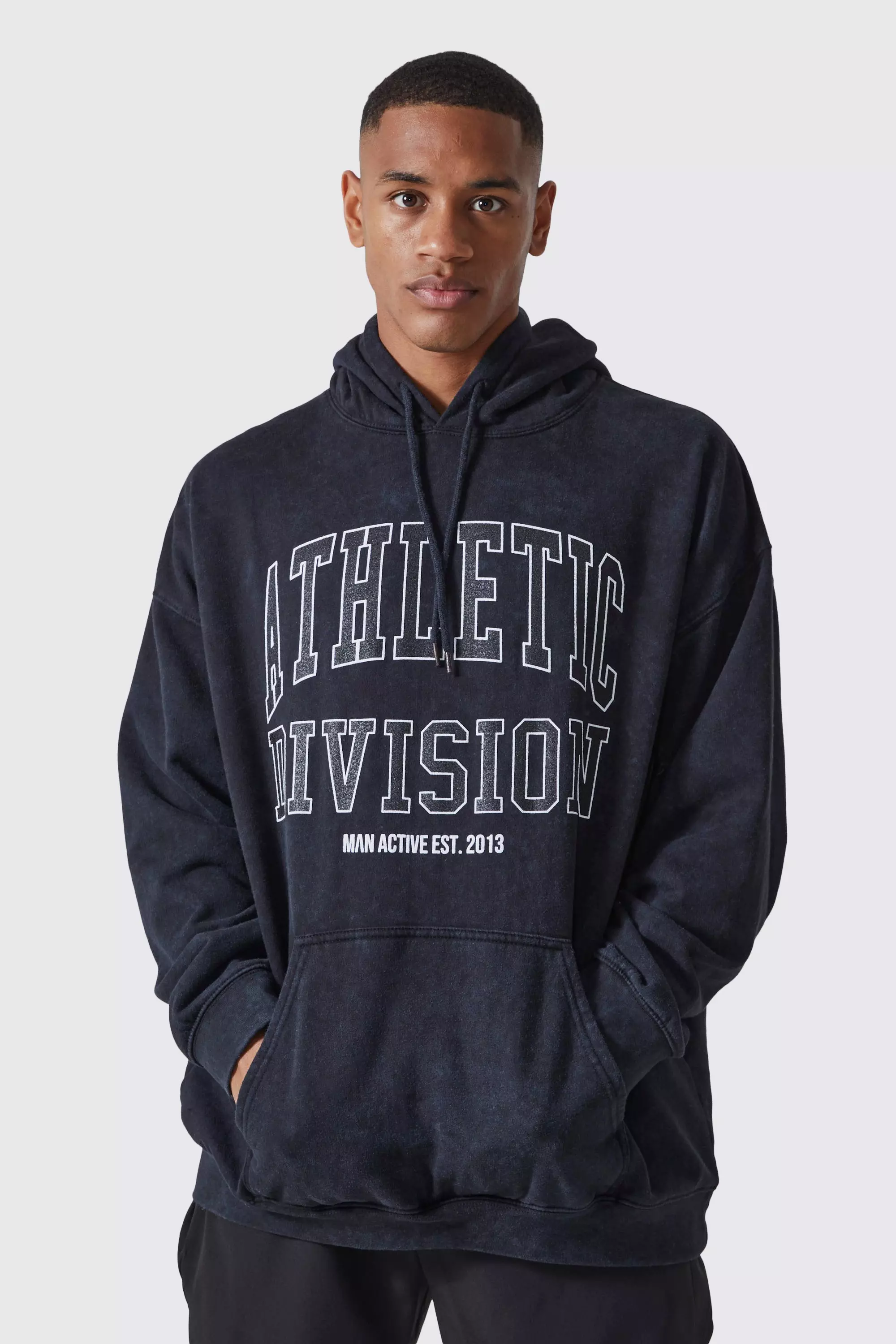 Black athletic hoodie hotsell
